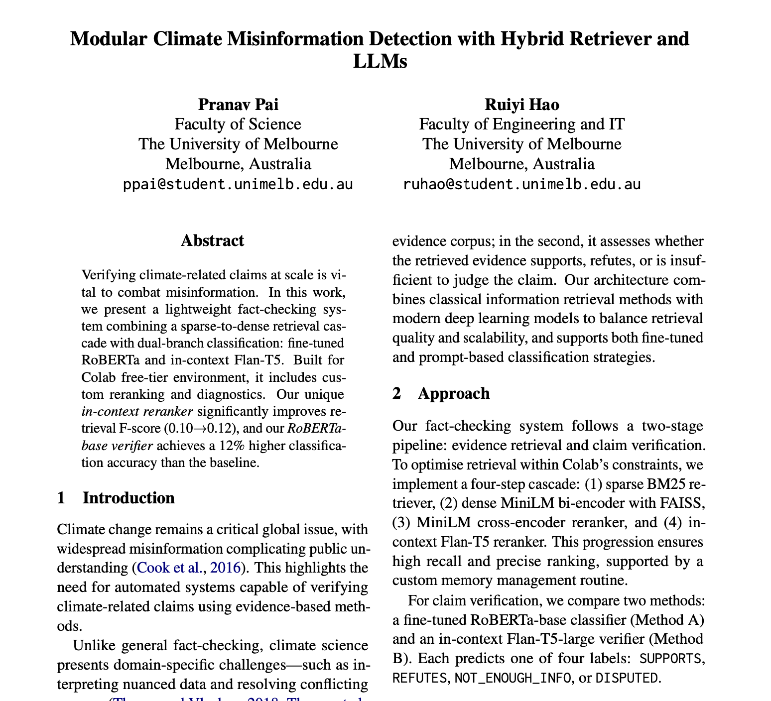 Climate Misinformation Detection