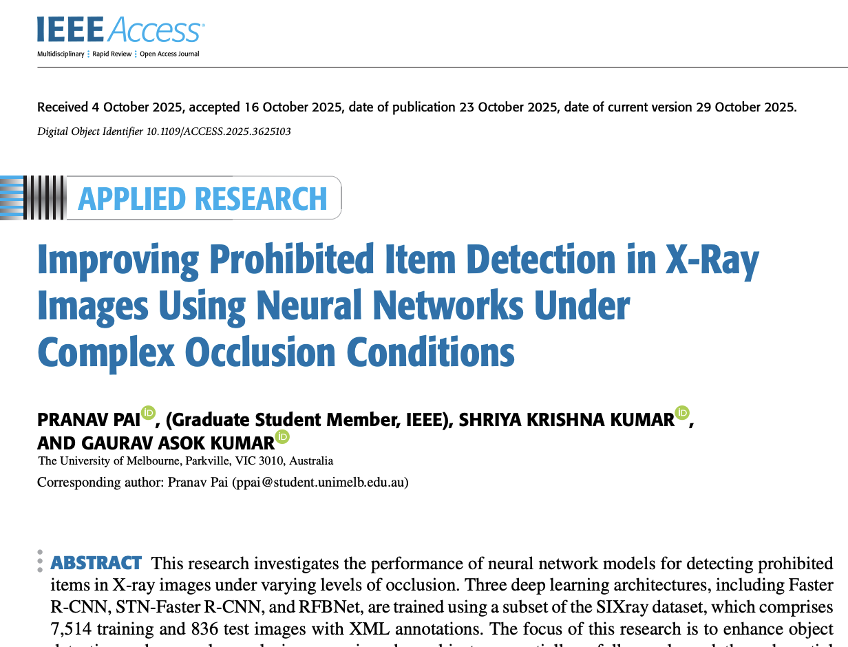Deep Learning X-ray Object Detection